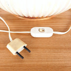 Retro nacre table lamp Jean Marie Italy 1970s Mid-century light