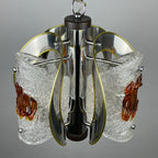 Mid-Century Amber Murano Glass Chandelier by Toni Zuccheri for VeArt, 1970s