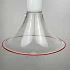 Murano Glass Pendant Lamp: Mid-Century Modern Italian Lighting by Leucos, 1970s