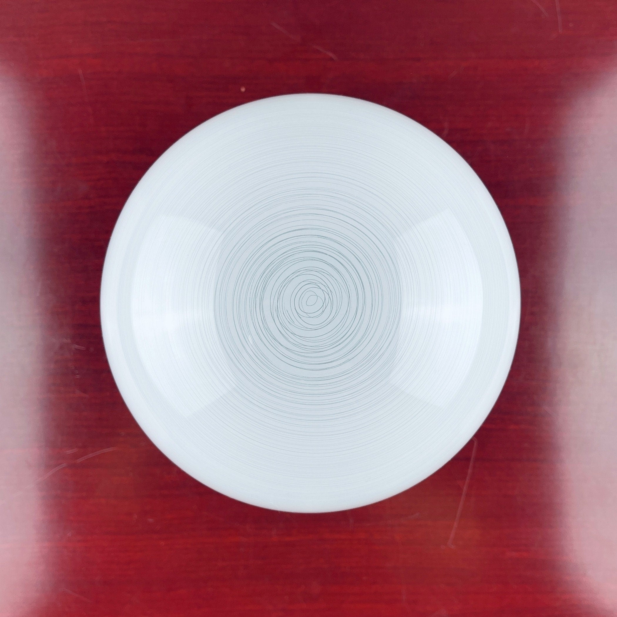 Mid-century white glass ceiling lamp Italy 1970s Retro home decor