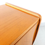 Mid-century bedside table Yugoslavia Retro Modern 1970s Polished Nightstand Storage