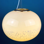 Classic beige murano pendant lamp Vetri Murano Italy 1970s Italian mid-century modern lighting