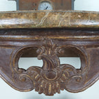 Antique old church console table 19th century Germany Original decorative wood carving Baroque