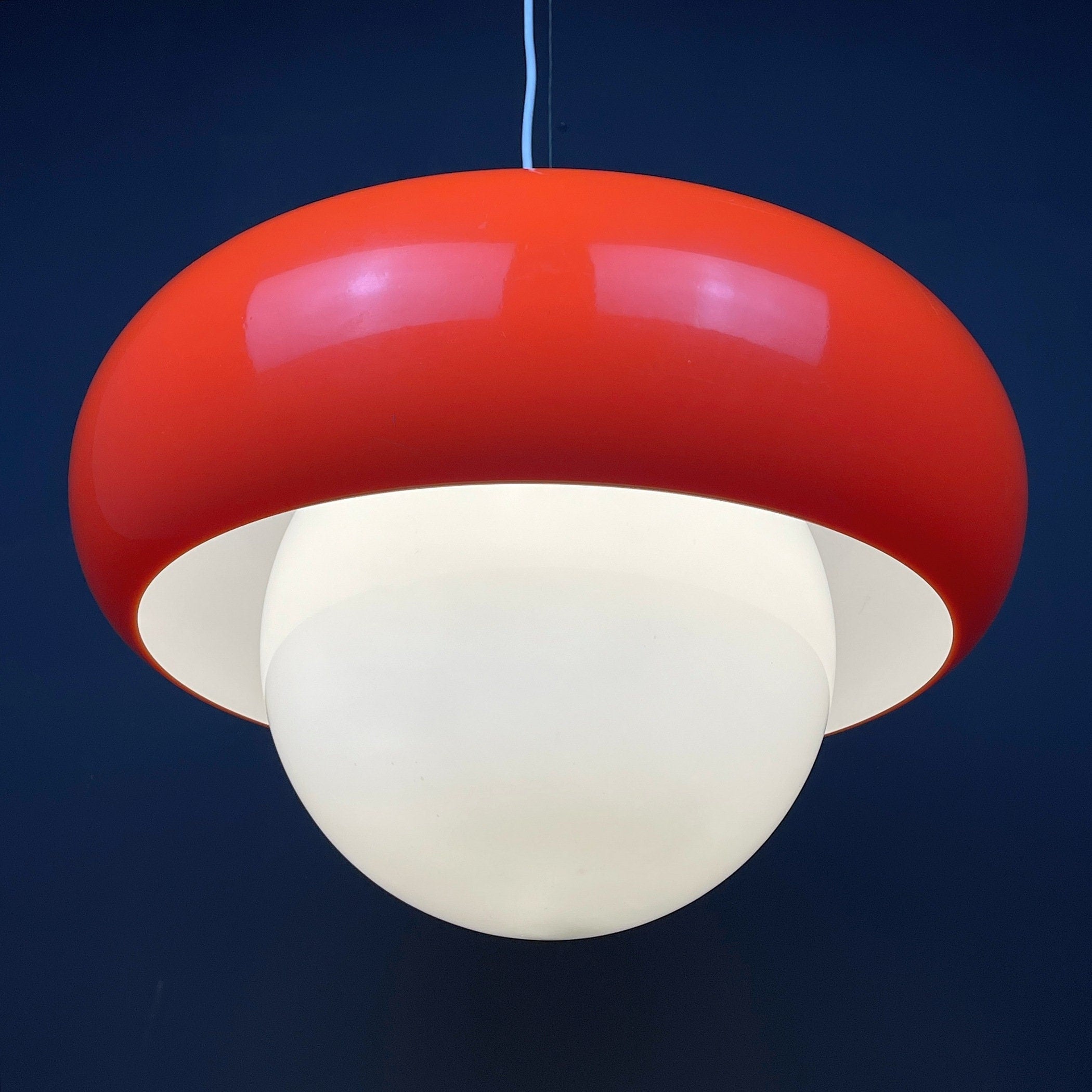 Vintage Mid-Century Pendant Lamp by Meblo for Guzzini Yugoslavia 1970s - Guzzini Collection