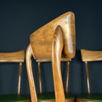 Vintage dining chairs by Pirelli Sapsa, Italy 1950s, Set of 4, Mid-century design