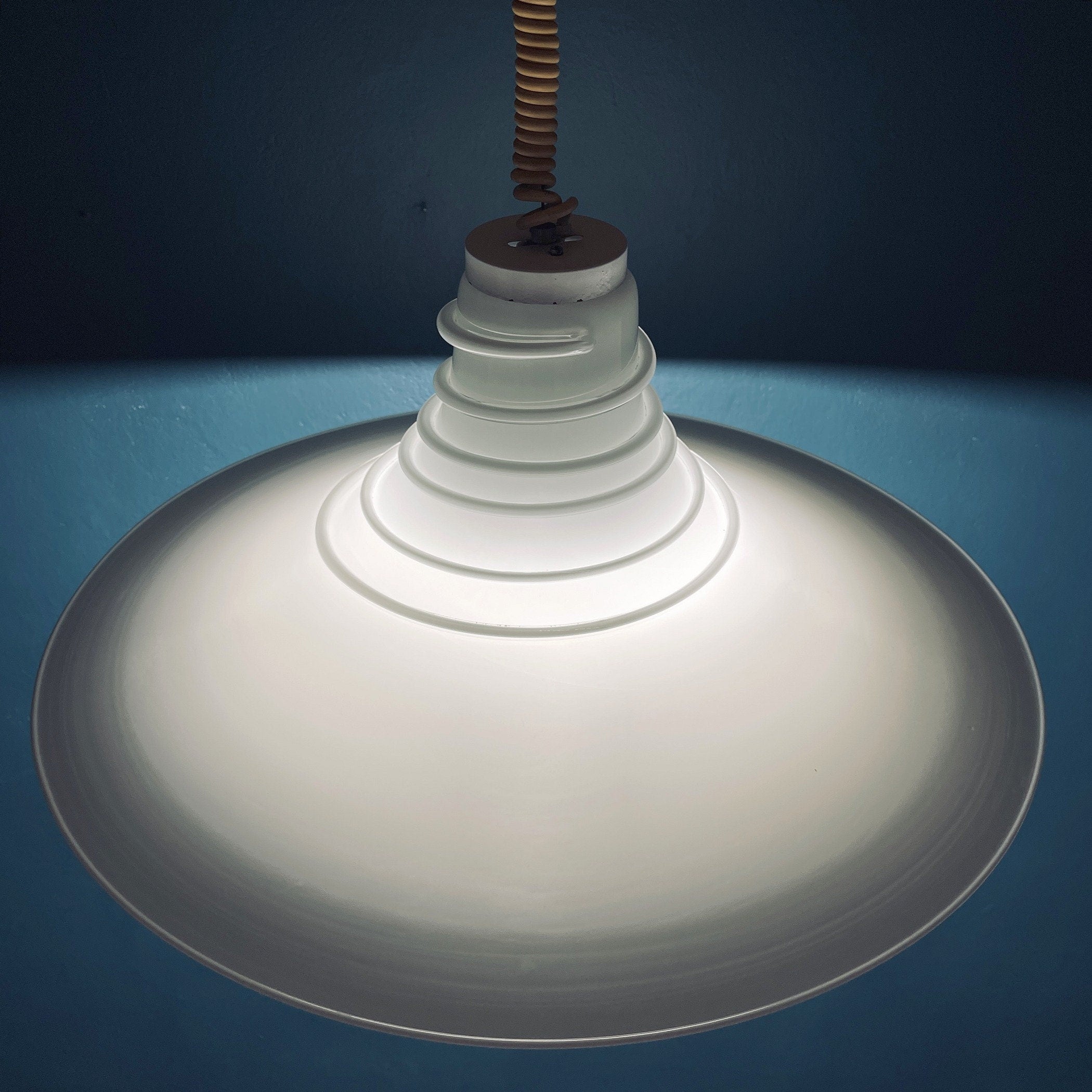 Mid-century murano pendant lamp Italy 1970s Space age Retro lighting