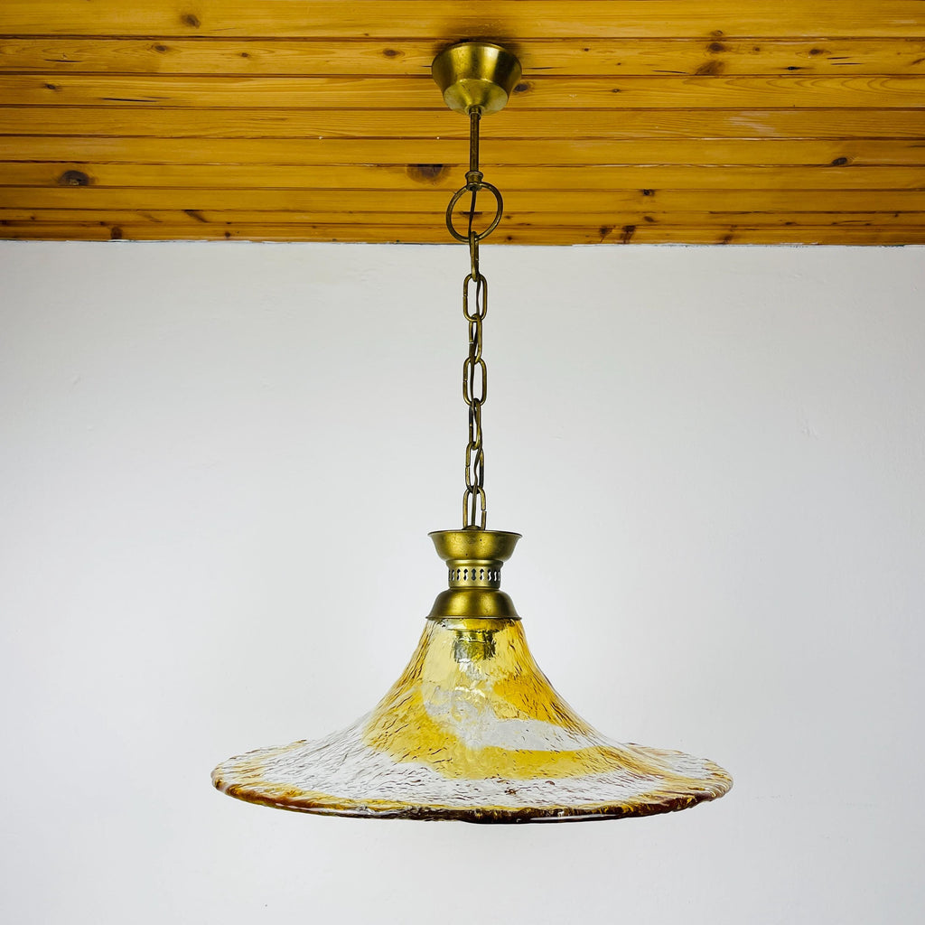 Vintage murano pendant lamp by AV Mazzega, Italy 1950s