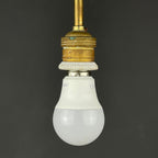 Mid-century multicolor opaline murano glass pendant lamp by Stilnovo Italy 1950s