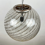 Vintage La Murrina Swirled Murano Glass Pendant Lamp - 1970s Italian Lighting
