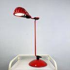 Mid-century red desk  lamp IGLOO by Tommaso Cimini for Lumina Italy 1980s