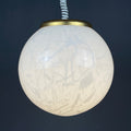 Classic white murano pendant lamp Italy 1970s Italian mid-century modern lighting