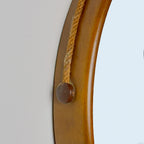 Mid-century Wall Mirror with Teak, Italy 1960s