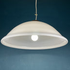 Vintage Swirl Murano Glass Pendant Lamp: 1980s Italian Mid-Century Lighting