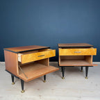 Vintage Birdseye Maple Nightstands: Mid-Century Modern Bedside Tables