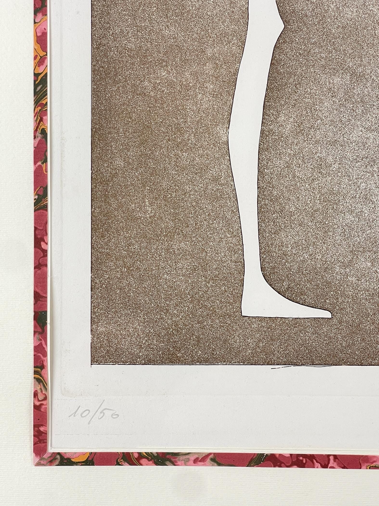Limited edition lithograph 10/50 by Luciano Sebeglia, Italy, 1976, Vintage home decor