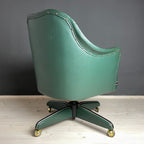 Mid-century swivel green office chair by Umberto Mascagni Italy 1950s Modernist Italian Loft Office