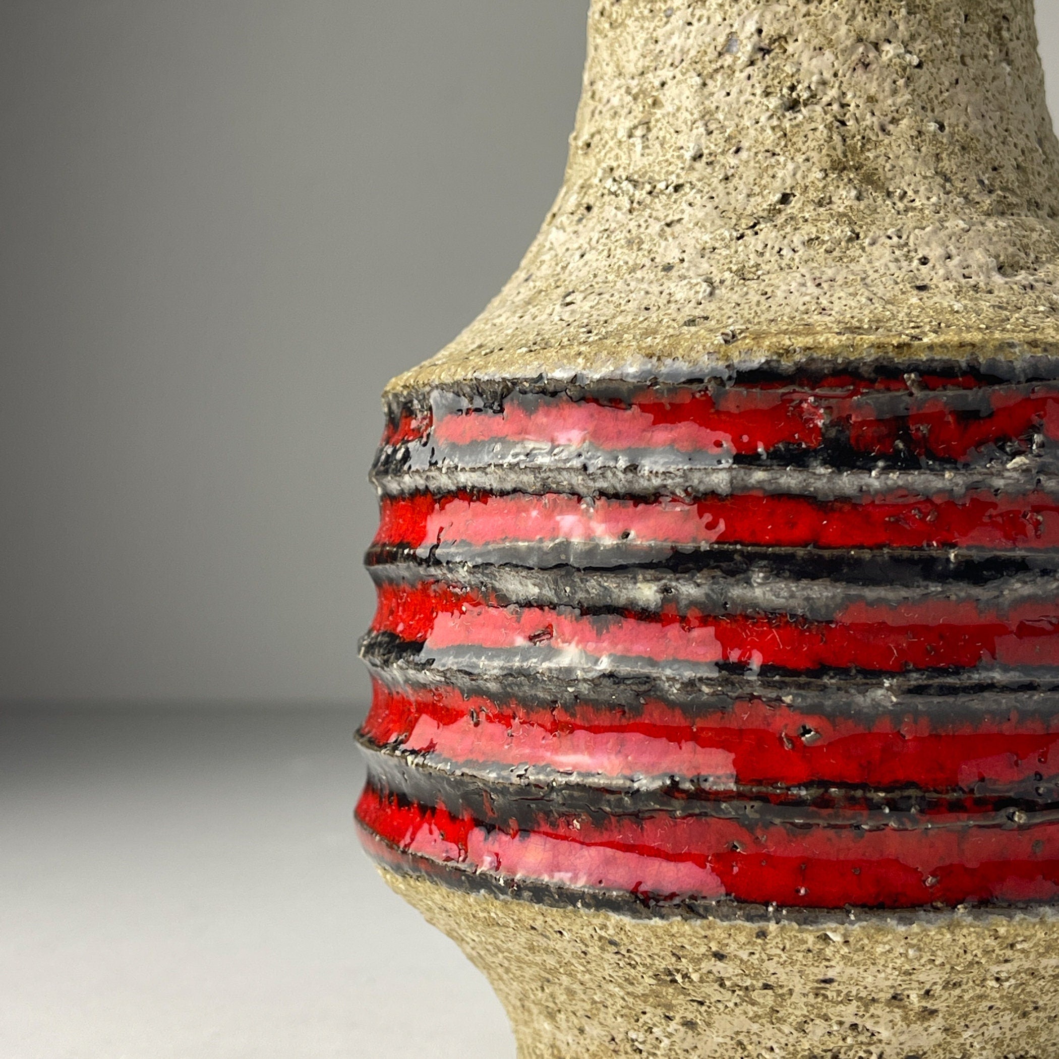 Vintage ceramic vase, Italy 1970s, Mid-century home decor