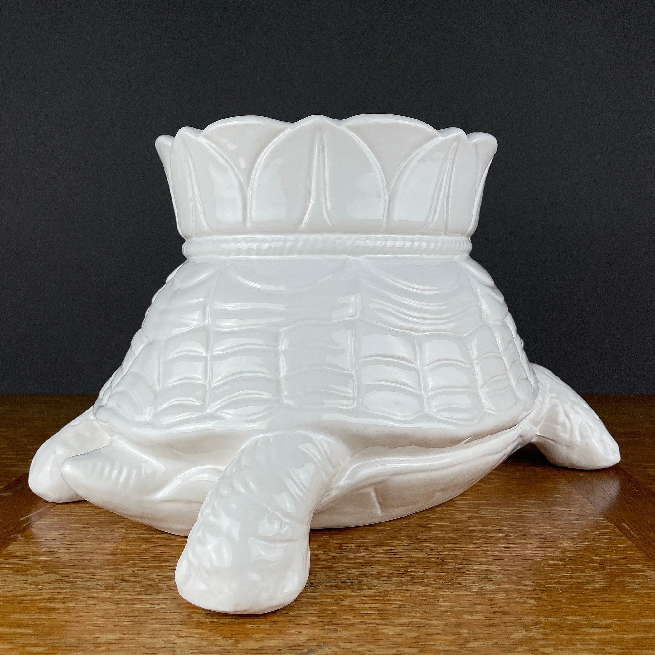 Large Ceramic Vase Turtle by Bellini Italy 1970s Vintage Art Piece