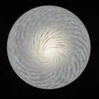 Large swirl murano glass pendant lamp Vetri Murano Italy 1970s