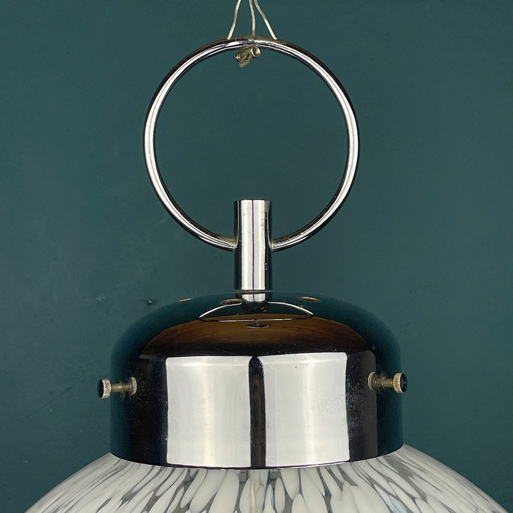 Vintage Murano Glass Mushroom Pendant Lamp: Carlo Nason Mazzega, Italy 1960s