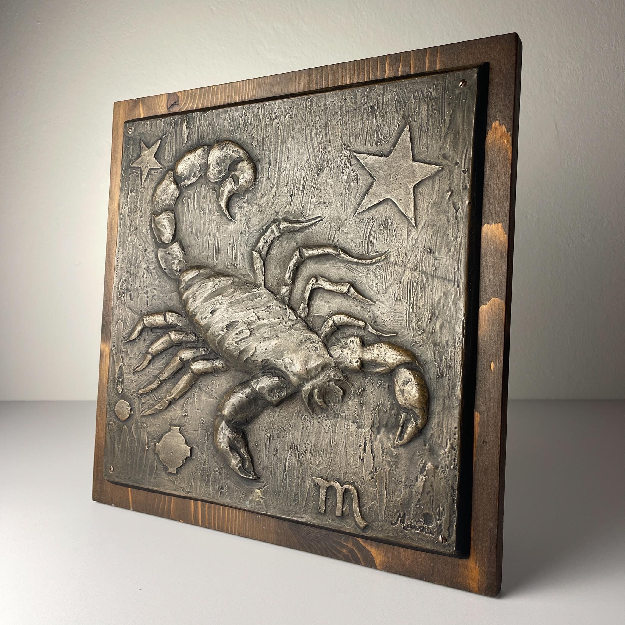 Vintage wall decor Scorpio by Salvino Marsura, Italy 1960s, Mid-century Modern
