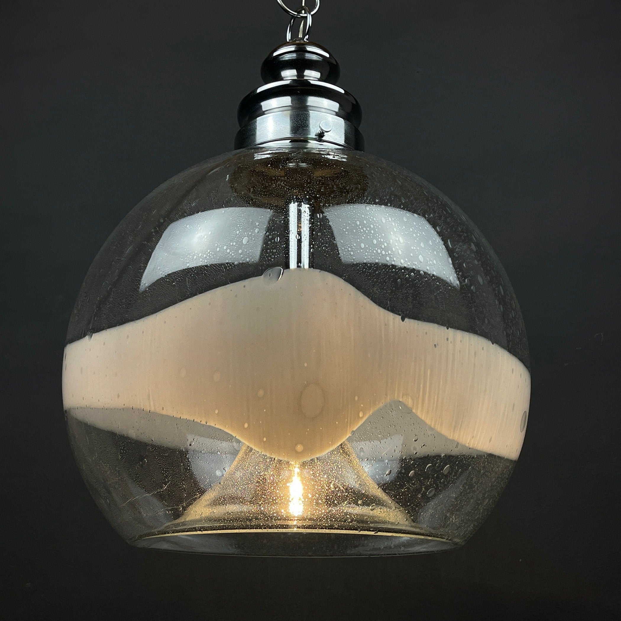 Large Murano Pendant Lamp: Ettore Fantasia & Gino Poli, 1960s Space Age