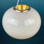 Classic beige murano pendant lamp Vetri Murano Italy 1970s Italian mid-century modern lighting