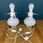 Pair of murano table lamps Mushroom Italy 1970s Italian Modern Retro home decor
