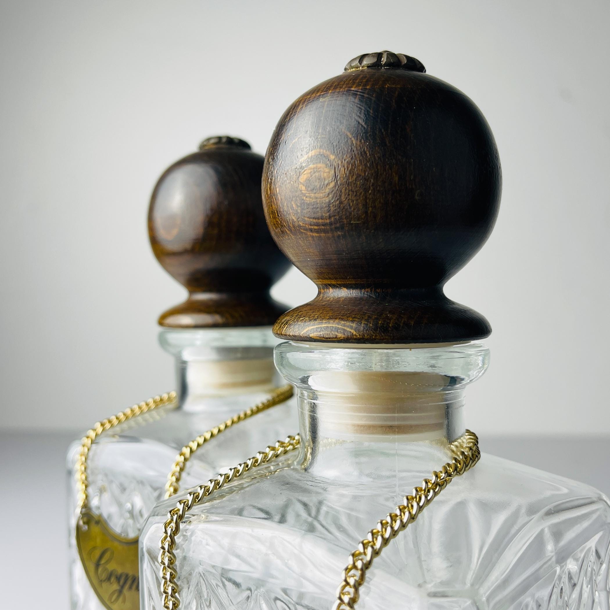 Vintage Tantalus Decanter Cognac and Whisky, Italy, 1960s, Vintage home decor