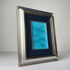 Luigi Targa, Blue Flowers, Padua, Italy 1970s, Oil on Canvas, Framed