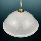Vintage Swirl Murano Glass Pendant Lamp: 1980s Italian Mid-Century Lighting