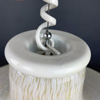 Mid-century beige murano glass pendant lamp Italy 1970s Handblown murano chandelier