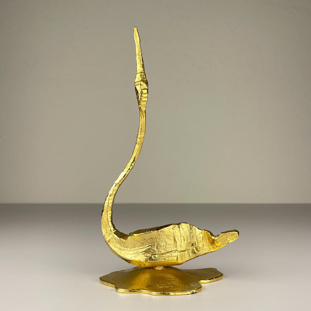 Vintage metal sculpture Bird by Salvino Marsura, Italy 1970s, Mid-century Modern