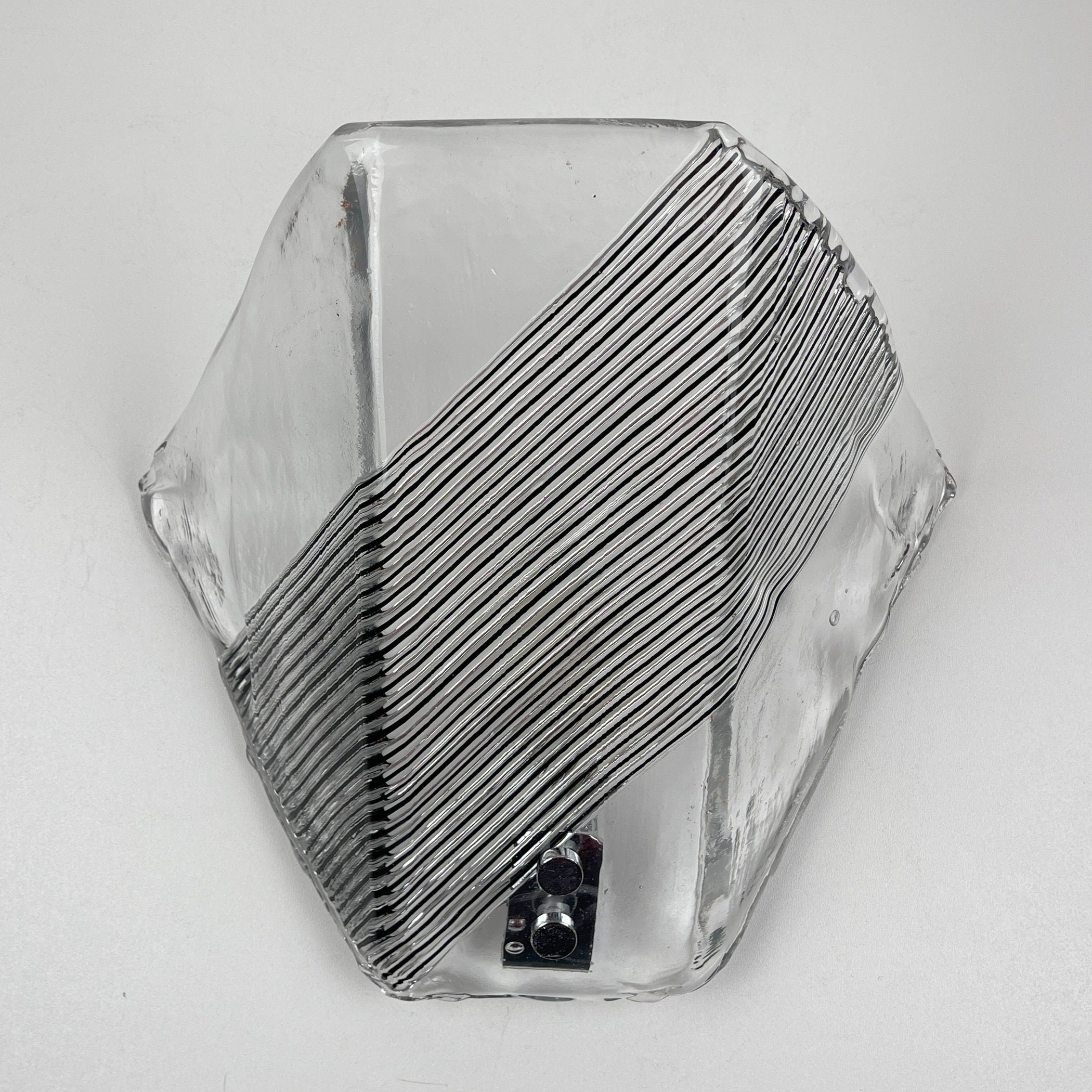 Vintage Murano Glass Wall Sconce: Italian MCM Lighting, 1970s