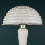 Large white Murano table lamp Mushroom Italy 1970s Mid-century italian modern