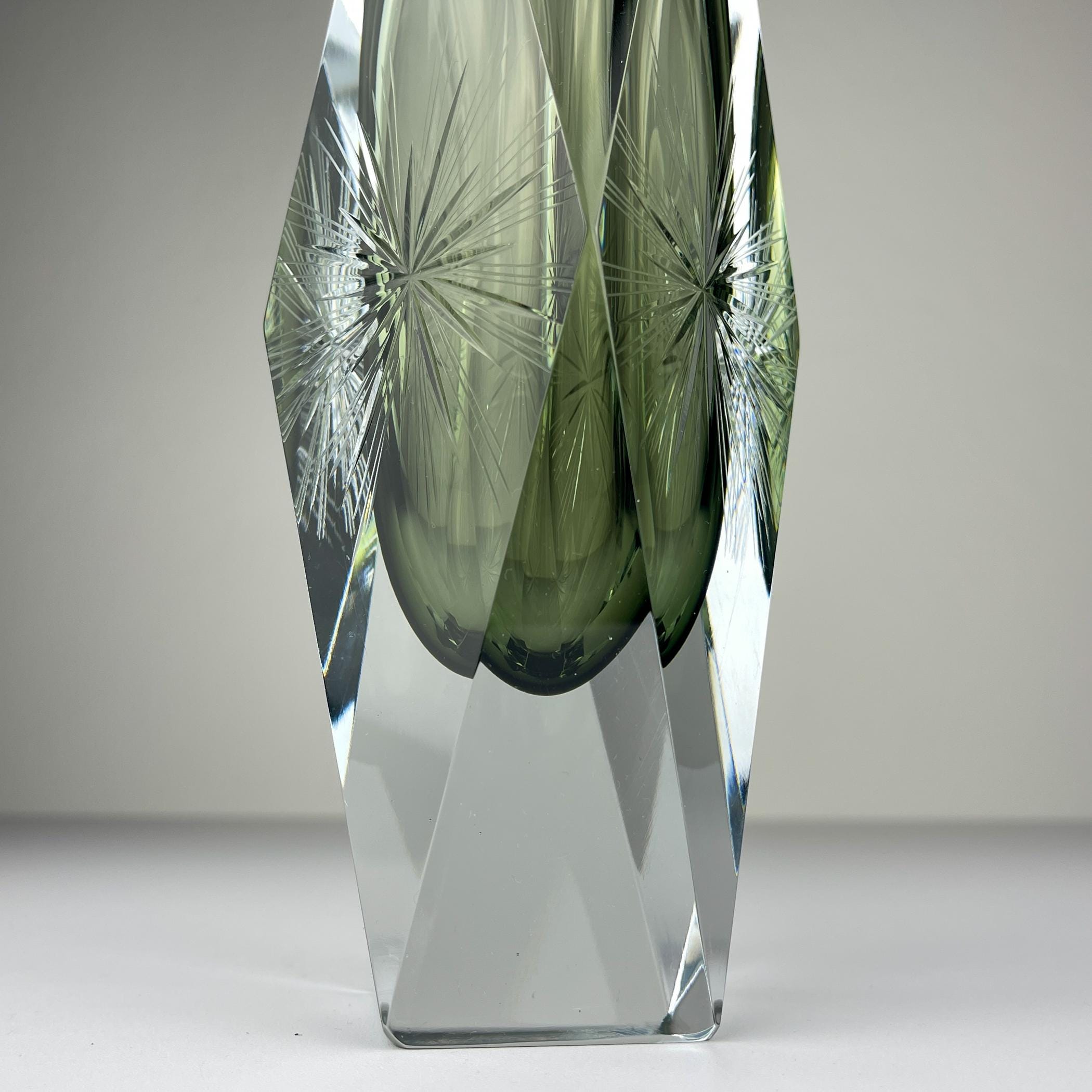 Original Sommerso Murano glass Vase by Pagnin & Bon, Italy 1960s, Vintage home decor
