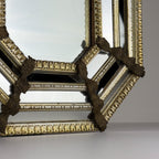 Vintage Octagonal Murano Mirror, Italy 1950s