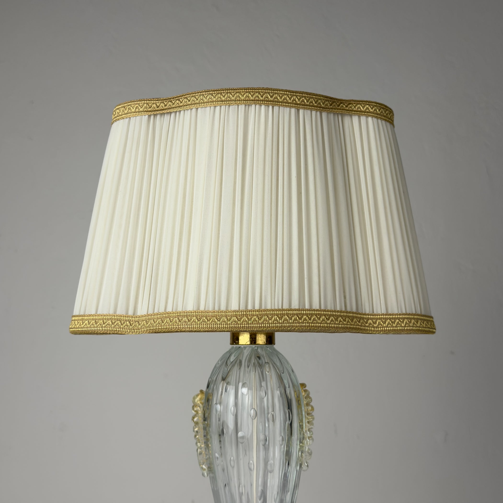 Original Murano glass table lamp by Barovier and Toso, Italy 1980s