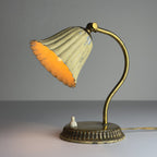 Small vintage metal table lamp Tulip, Italy 1950s