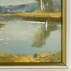 Original Landscape Oil Painting, Italy 1960s, Signed, Framed
