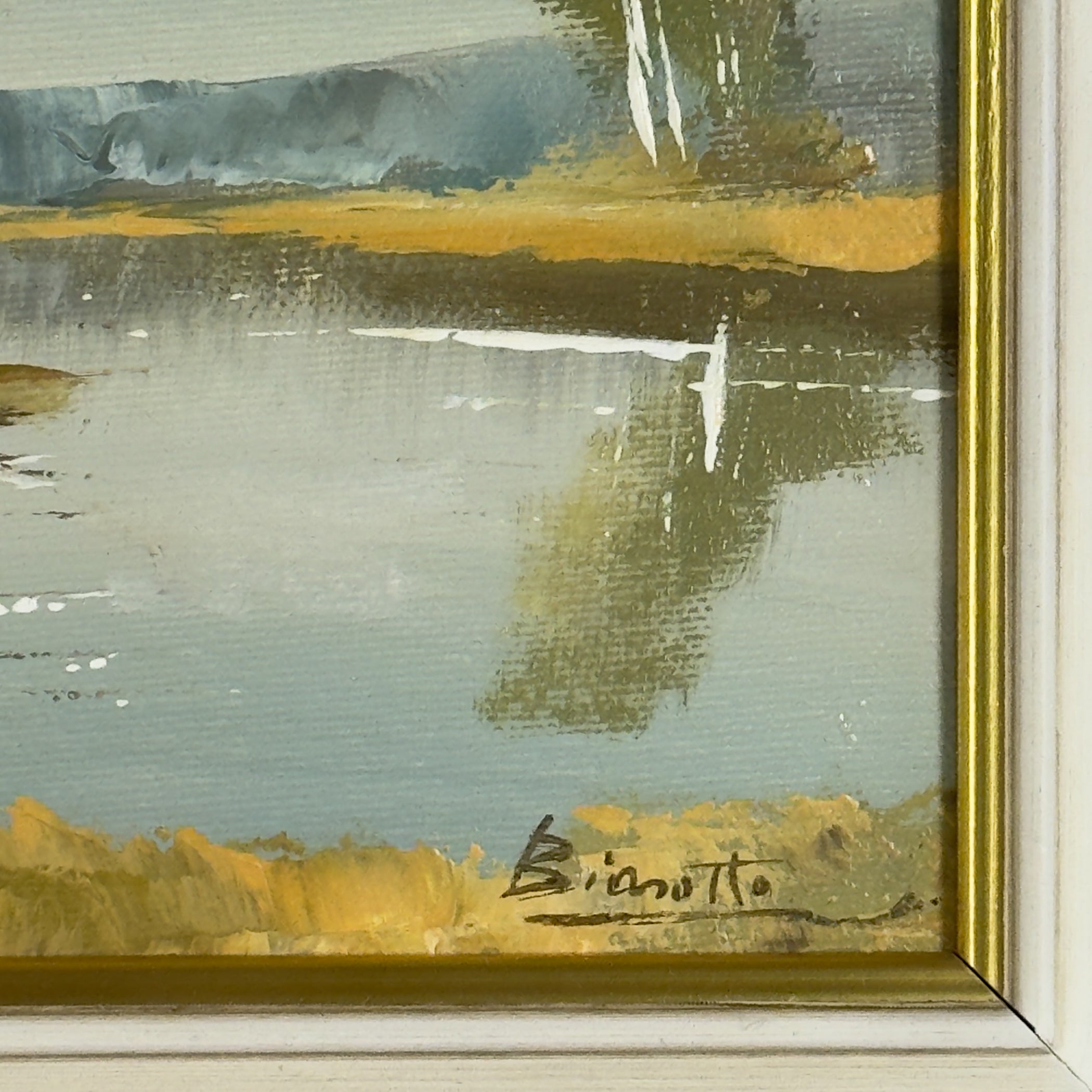 Original Landscape Oil Painting, Italy 1960s, Signed, Framed