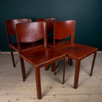 Mid-century Sistina Saddle dining chairs by Tito Agnoli for Matteo Grassi, Italy 1980s, Set of 4