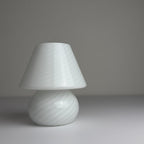 Original vintage swirl murano glass table lamp Mushroom, Italy 1970s