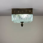 Vintage crystal ceiling lamp, Italy 1960s