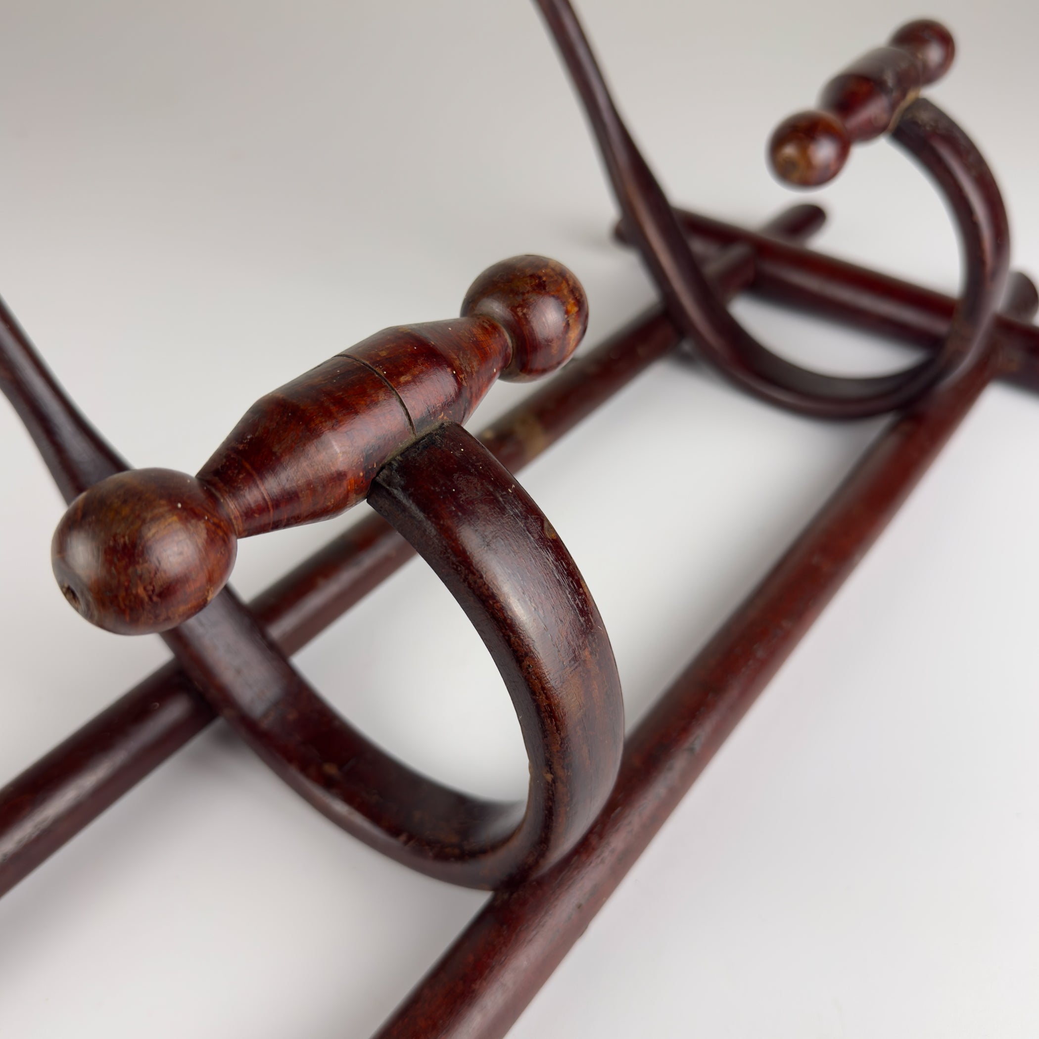 Antique Wooden Coat Rack, Italy 1930s
