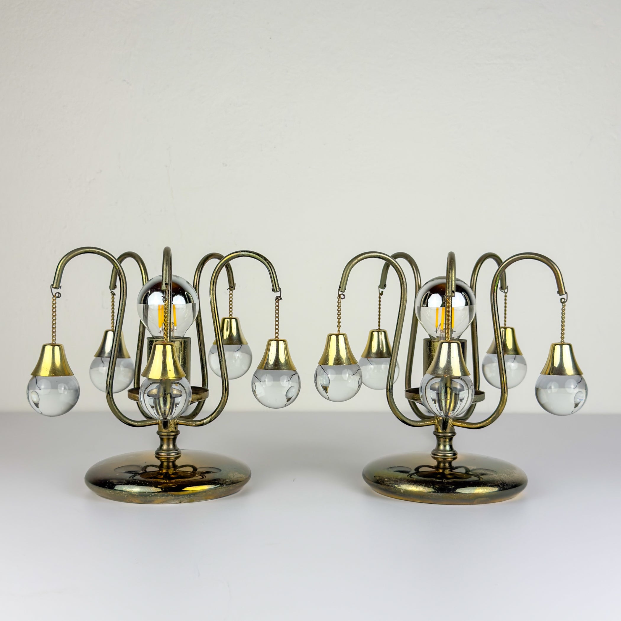 Vintage murano table lamps, Set of 2, Italy 1960s