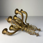 Antique Empire Bronze Wall Candle Sconces, Italy, Early 20th Century, Set of 2