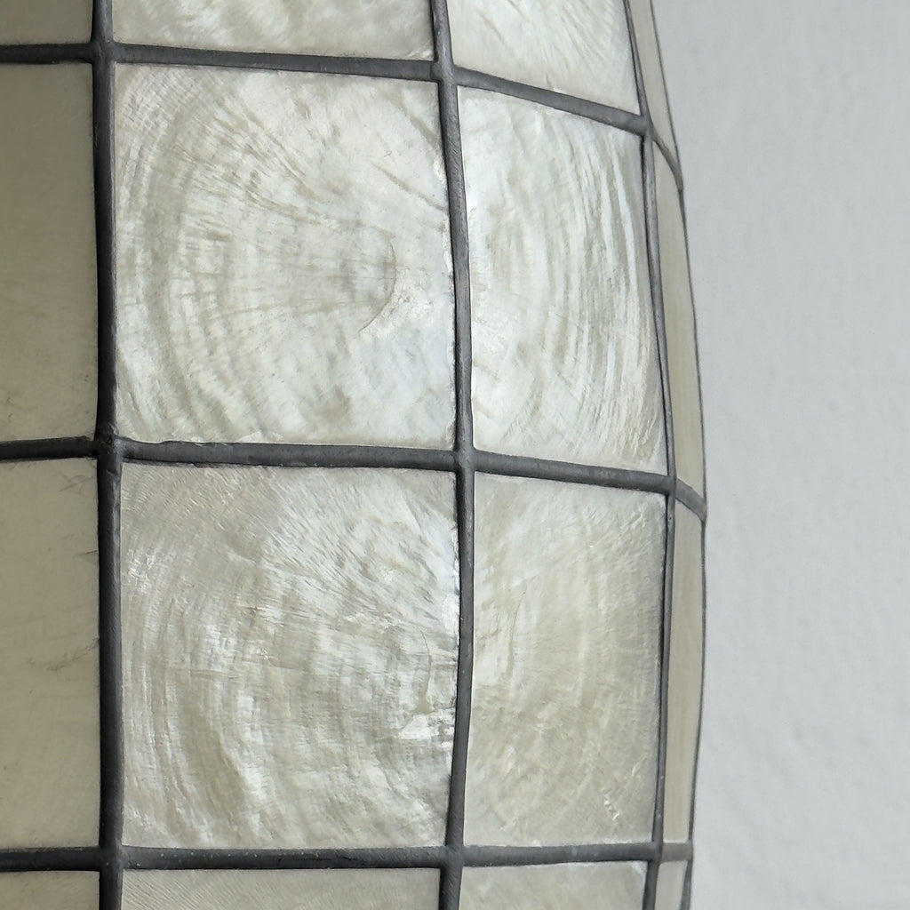 Vintage Capiz Shell Pendant Lamp, Italy 1960s