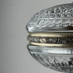 Antique glass bowl with bronze base, Italy 1920s