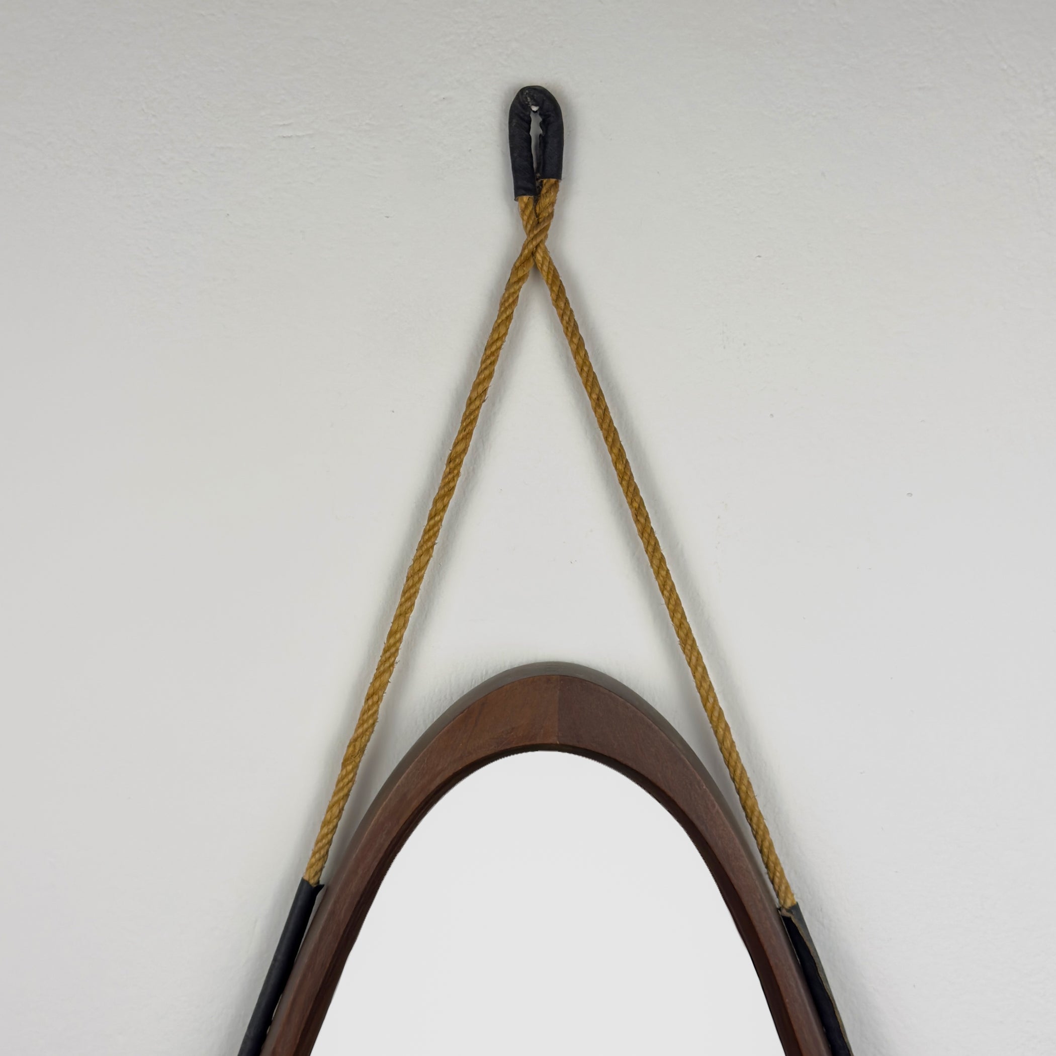 Mid-century Wall Mirror with Teak, Italy 1960s